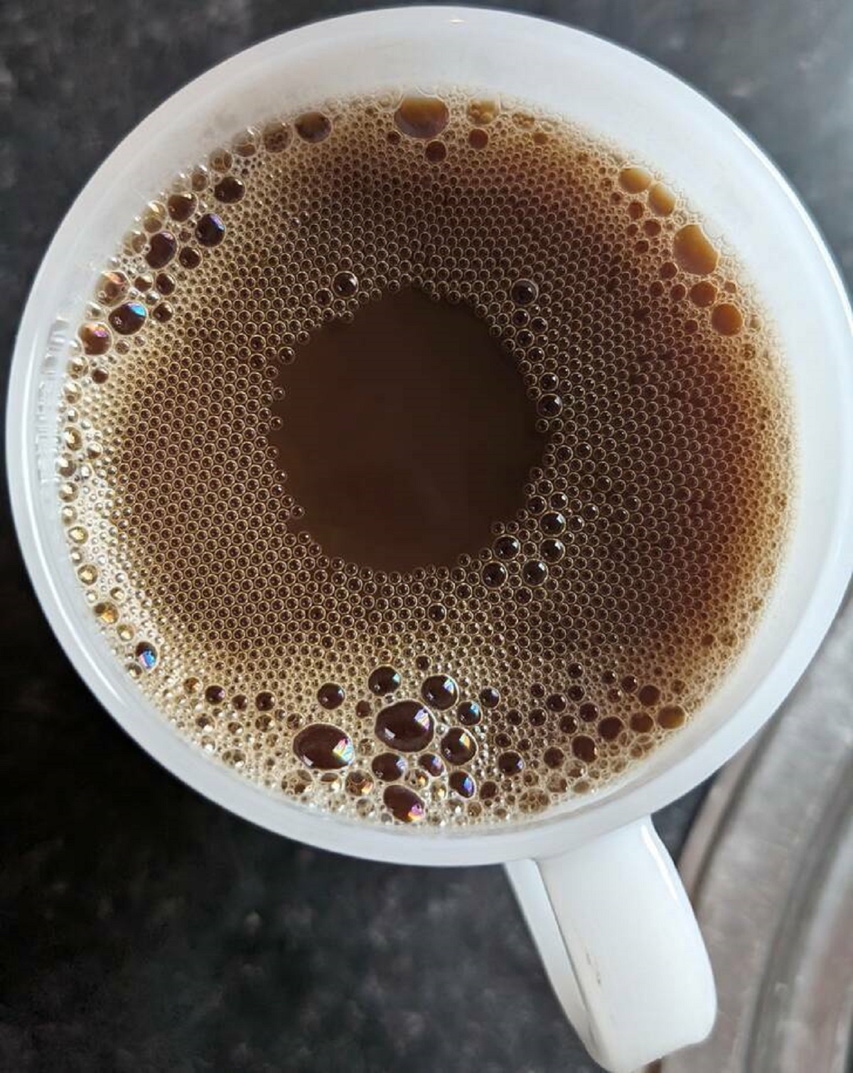 “Bubbles in my coffee this morning.”