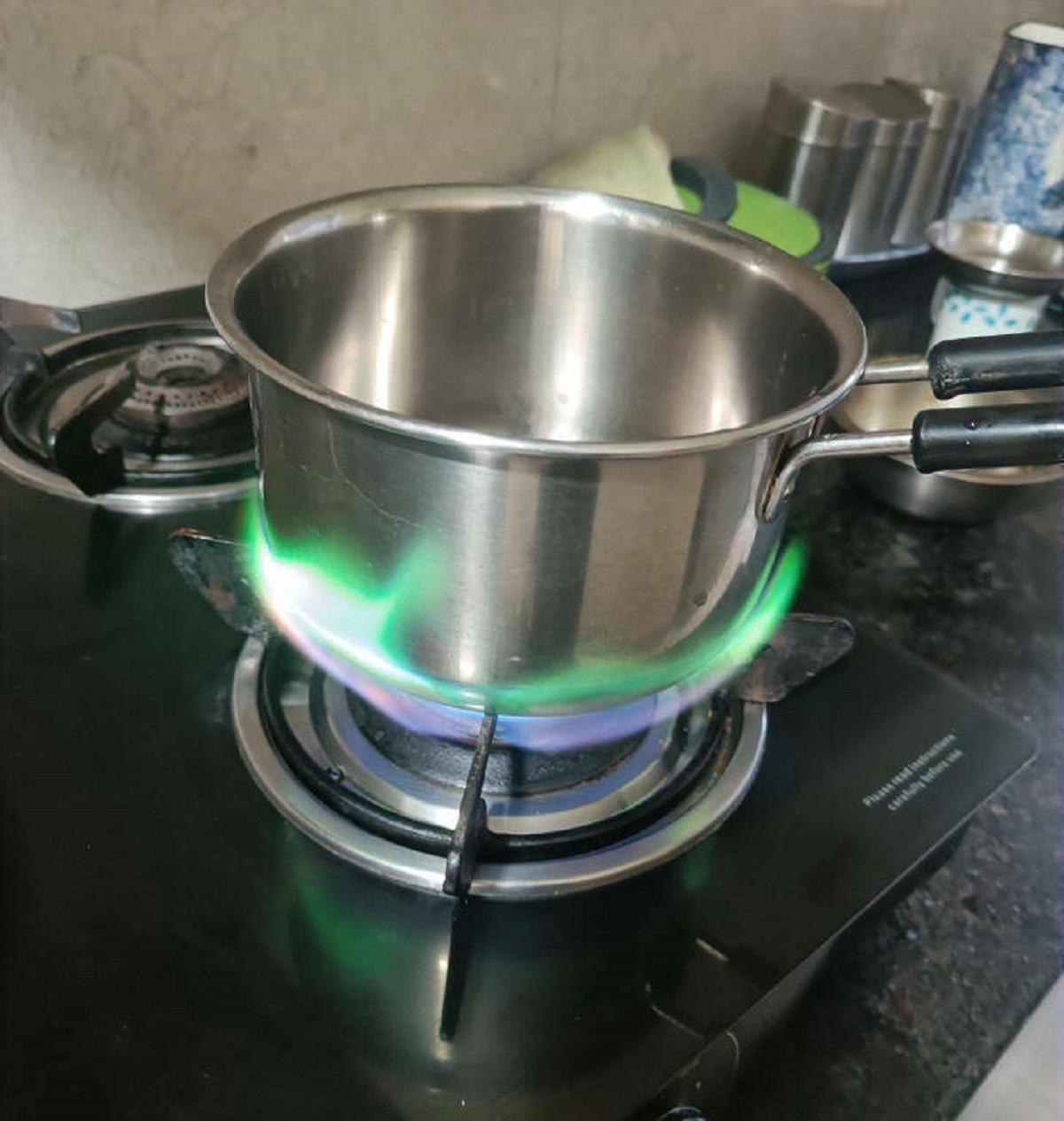 “The fire on my stove turned green.”