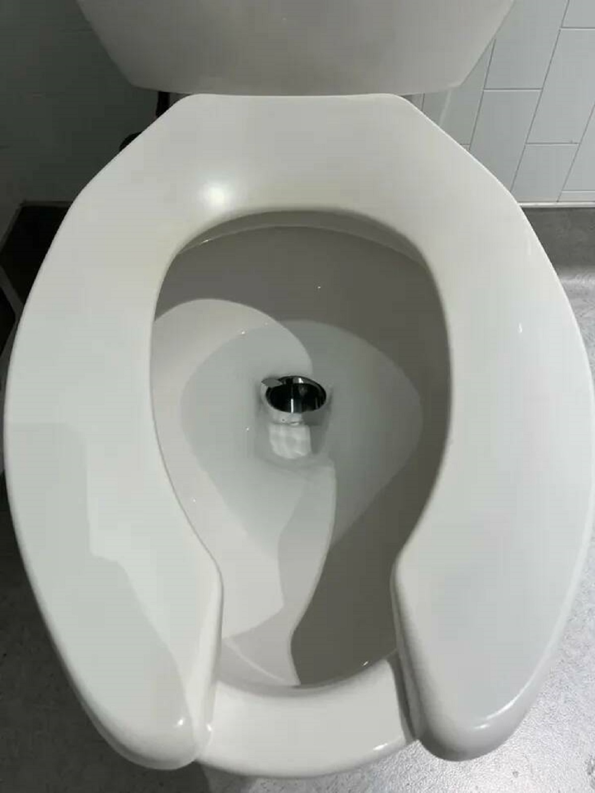“The toilet in my doctor’s office has a metal tube at the bottom.”