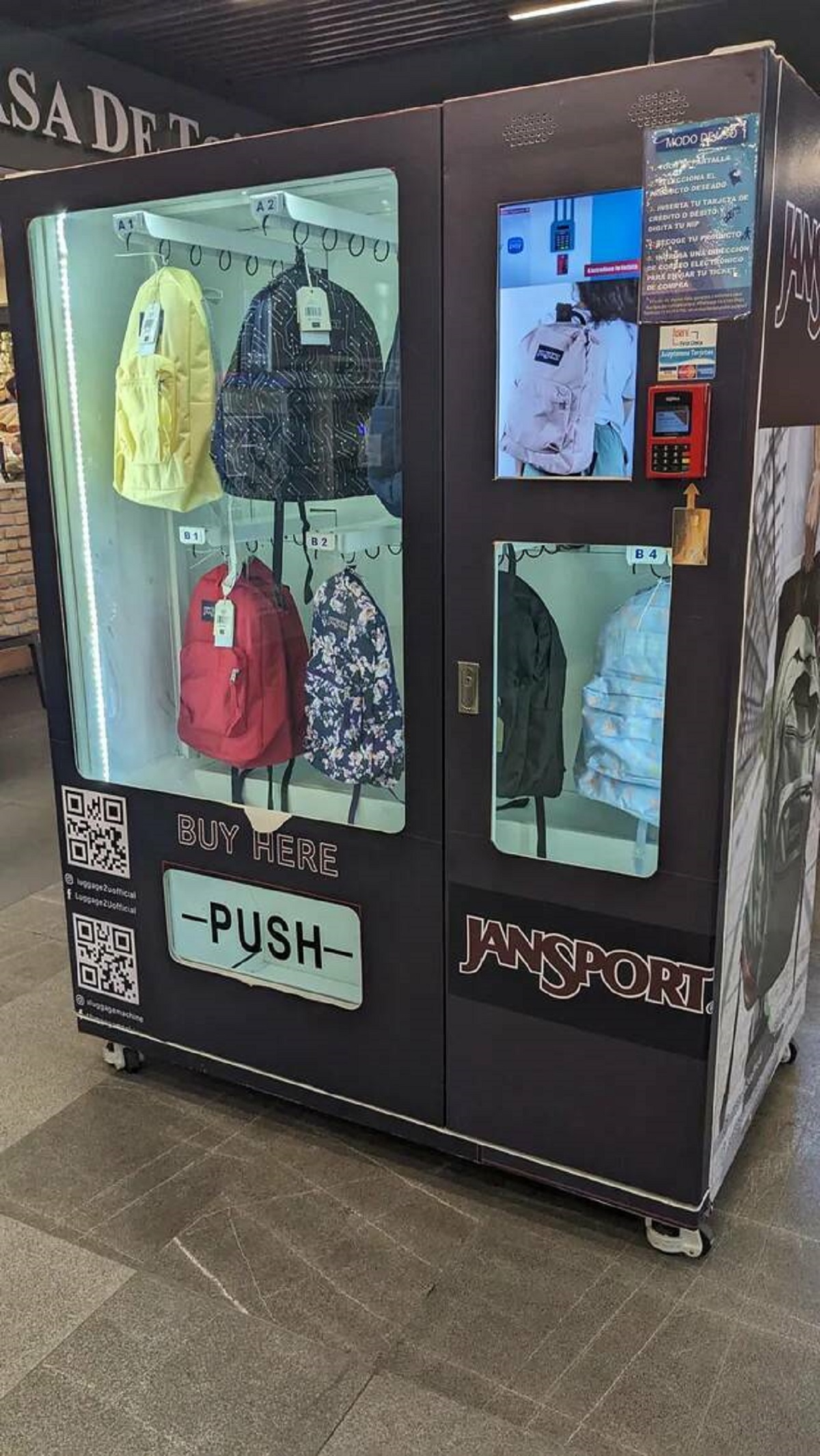 vending machine - Sadet 2000 4 Dad 113 922 9000 Co Buy Here Push Jansport
