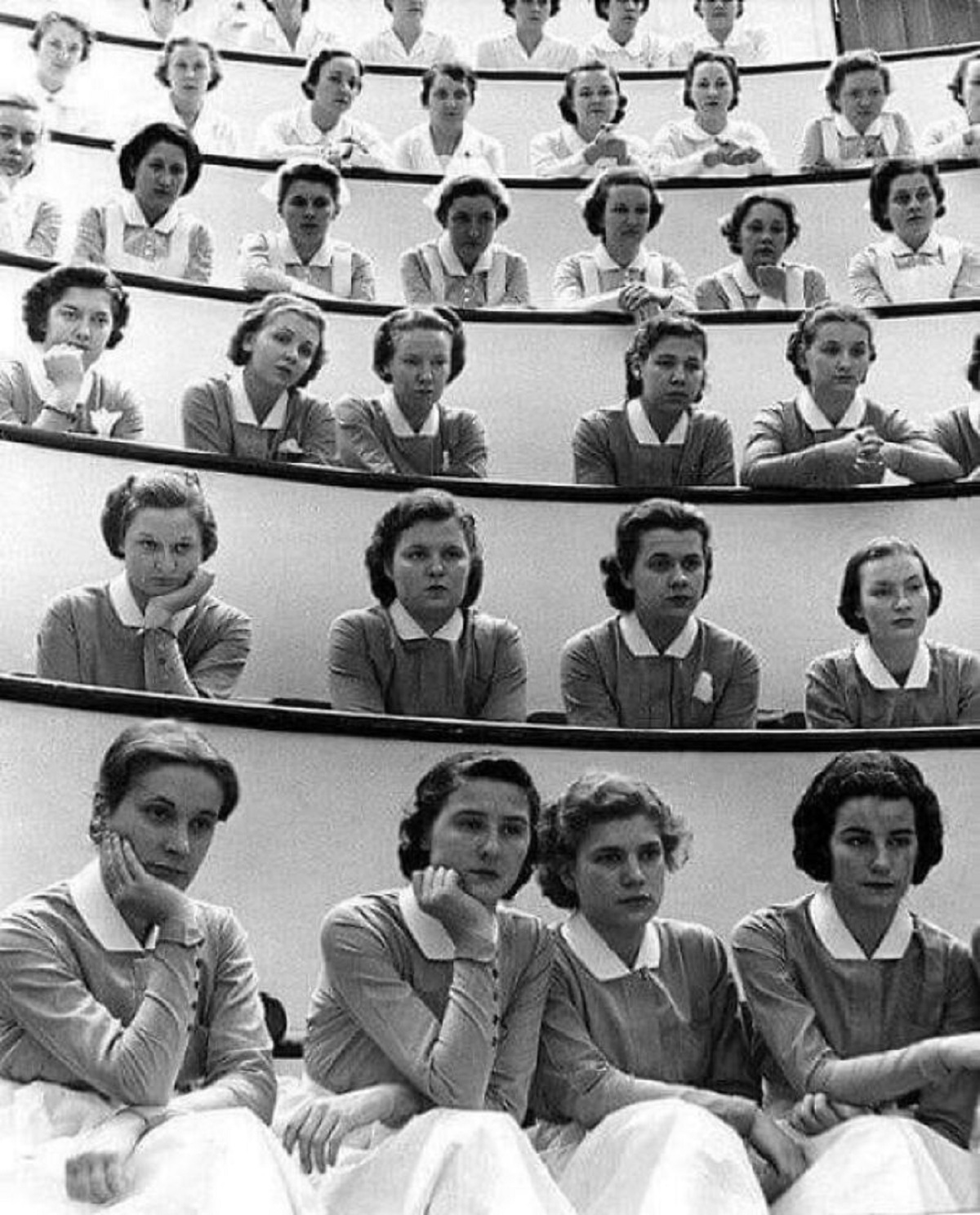 By Alfred Eisenstaedt. Student Nurses Getting Lessons, Roosevelt Hospital NY, 1938