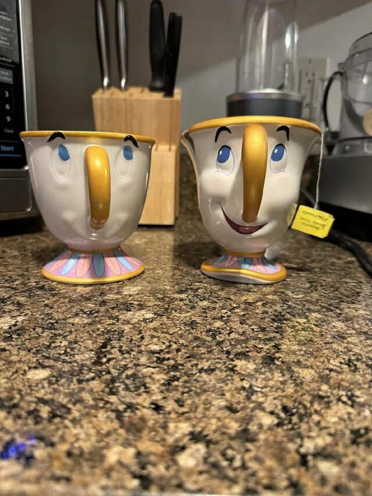 "The evolution of the Disney Chip Mug (left 2017 right 2024)"