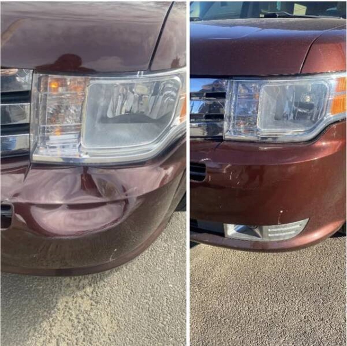 "My dad fixed a huge dent in my car with a heat gun"