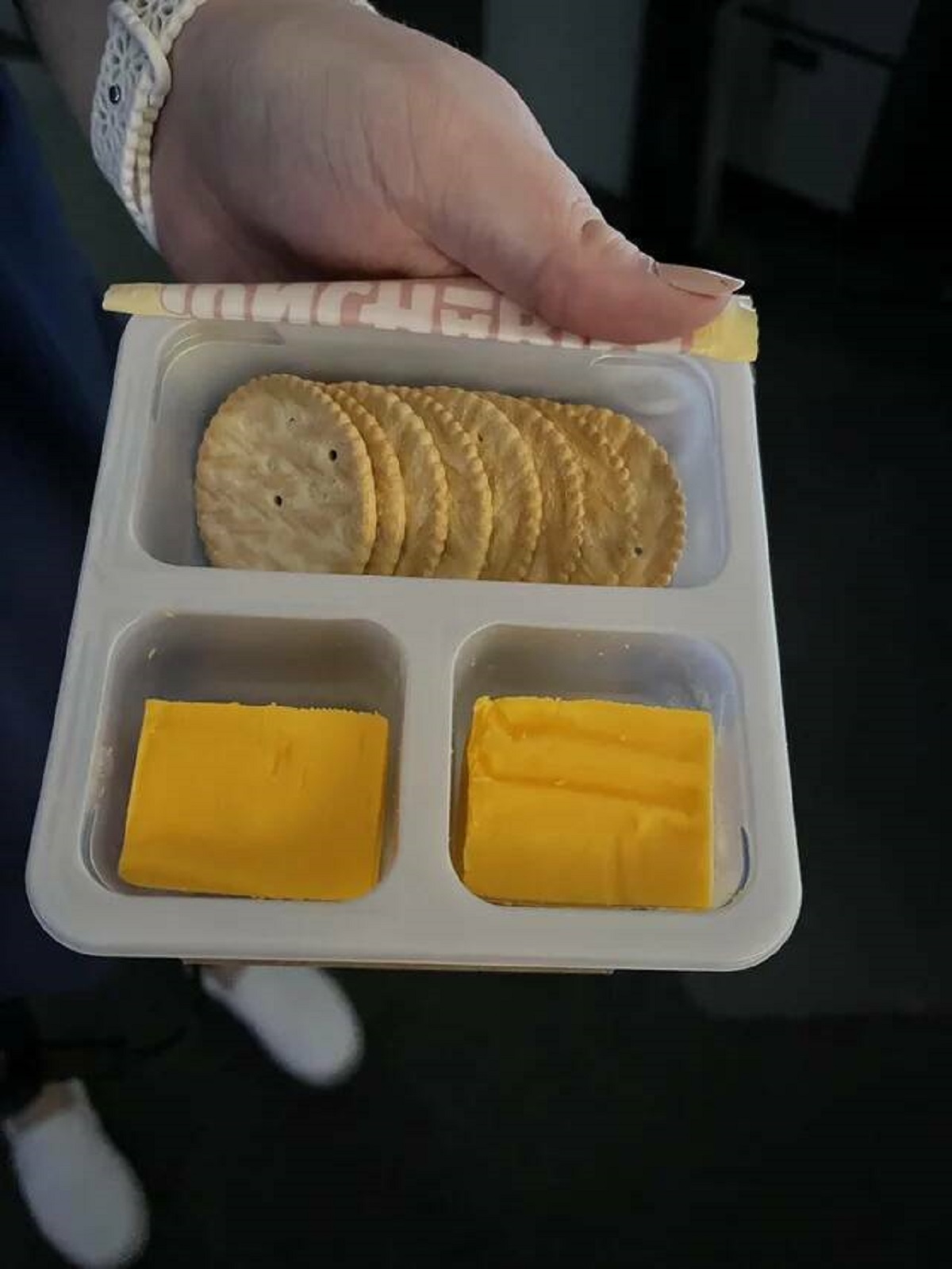 "My coworker’s ham and cheese lunchable didn’t have any ham"