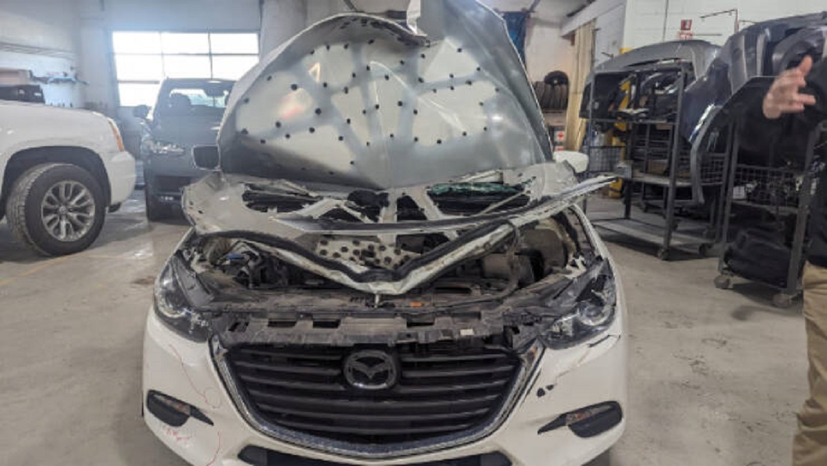 “Took car to body shop to get a cracked bumper fixed.”