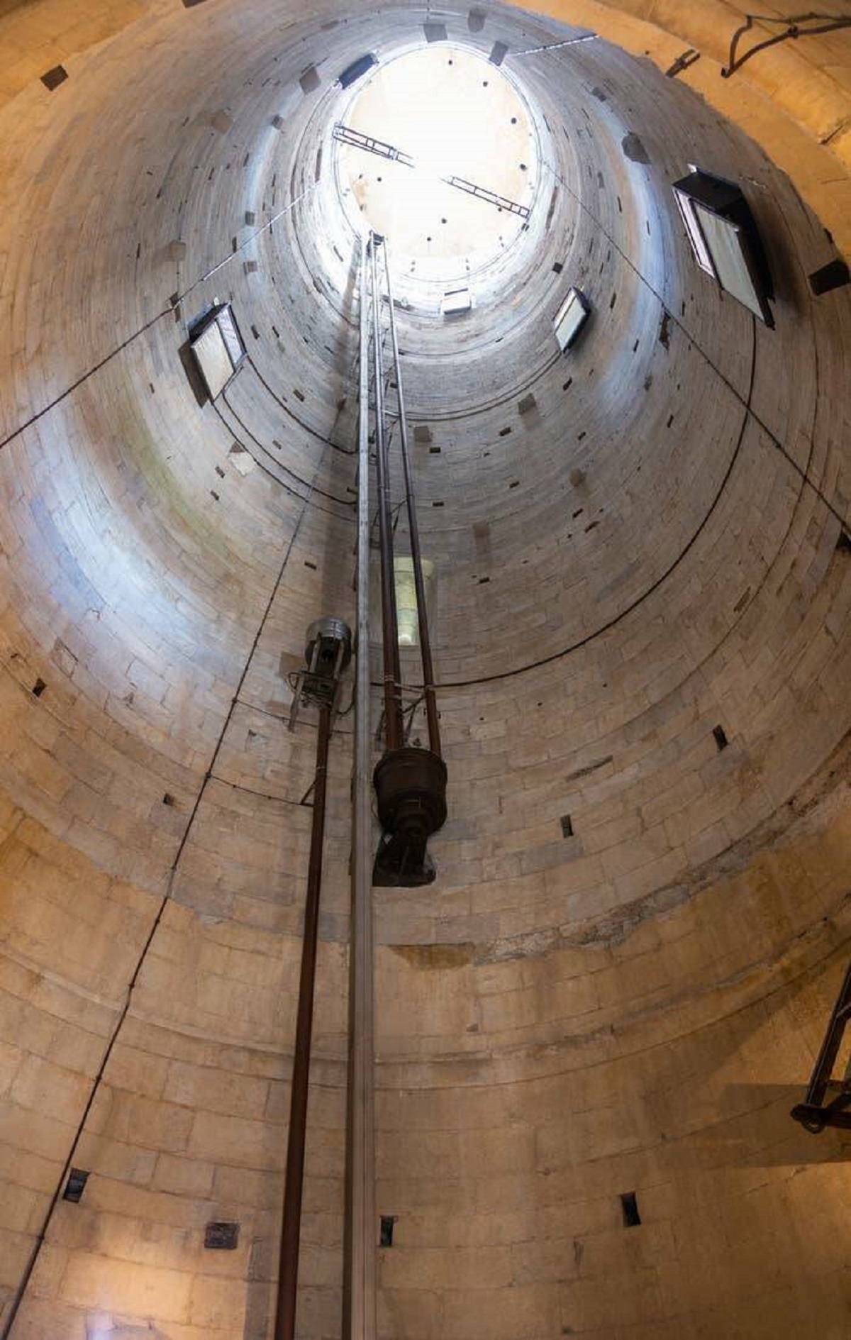 The inside of the Leaning Tower of Pisa is...underwhelming: