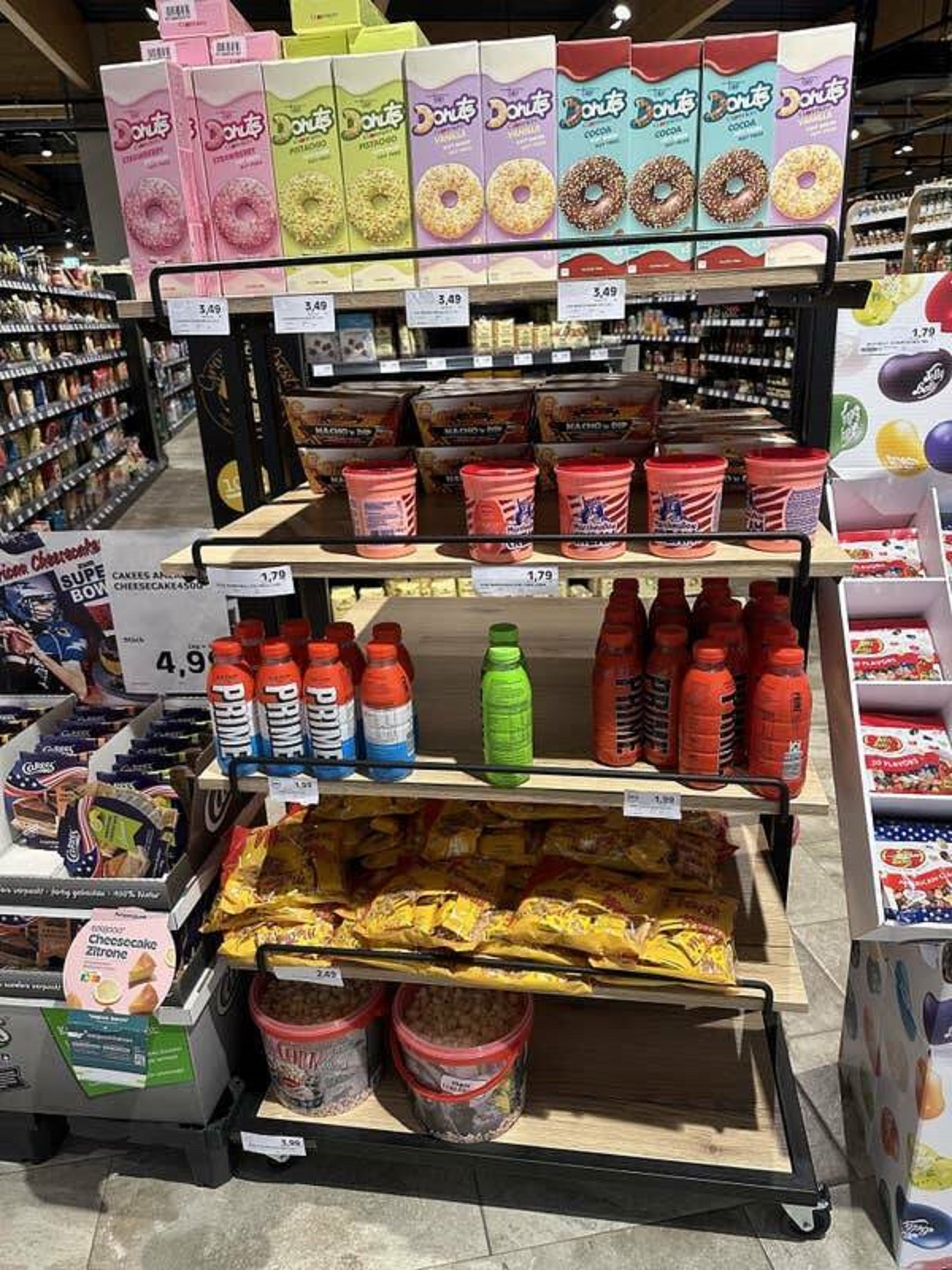 Here's another "American Super Bowl" section found in a German grocery store: