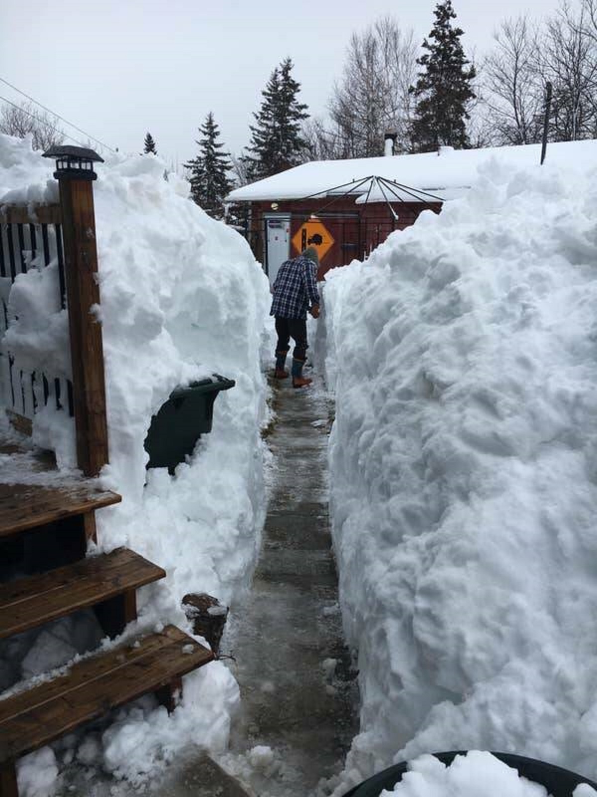 This is what 8 feet of snow looks like: