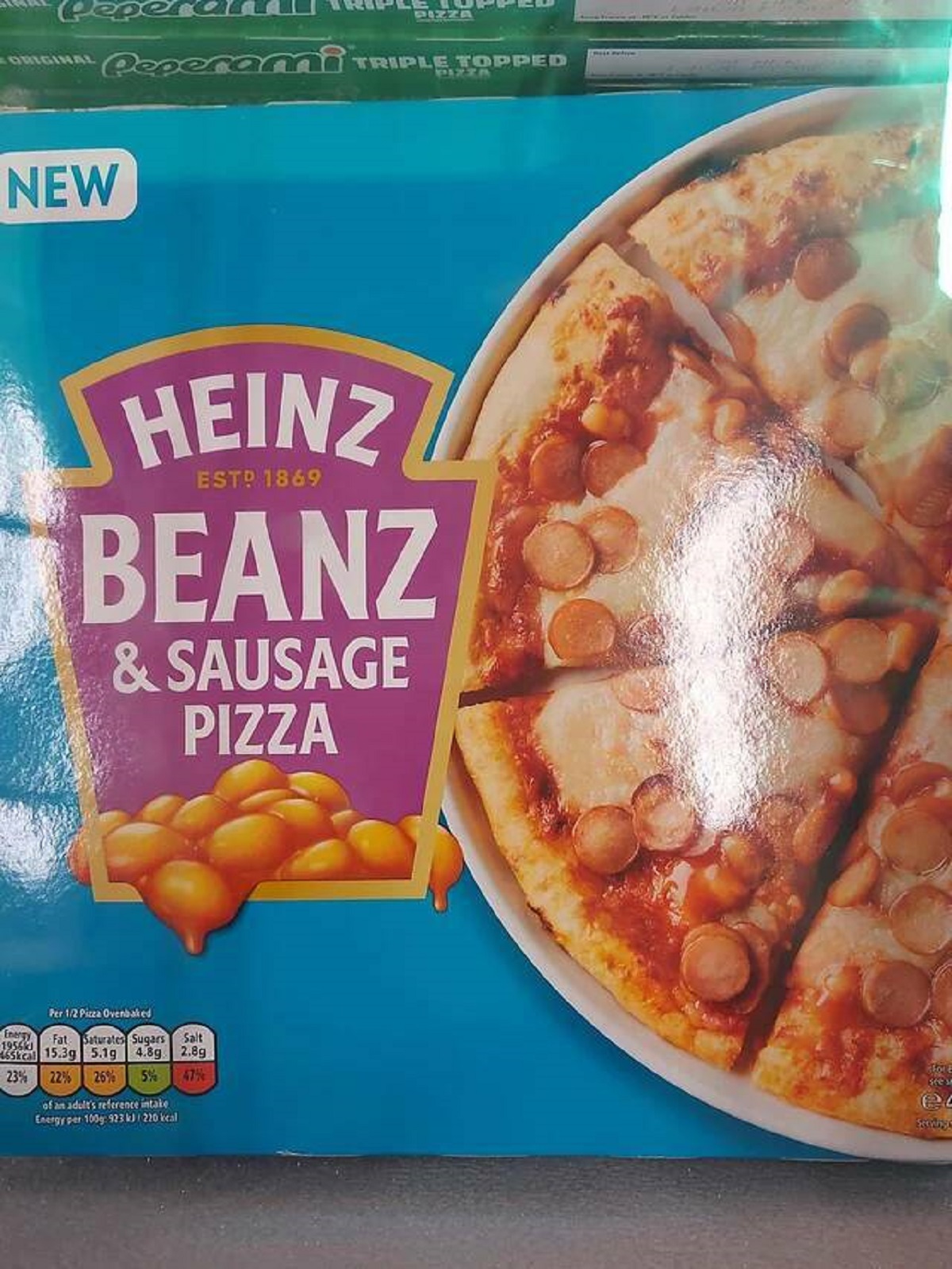 "In UK we have beans and sausage pizza"