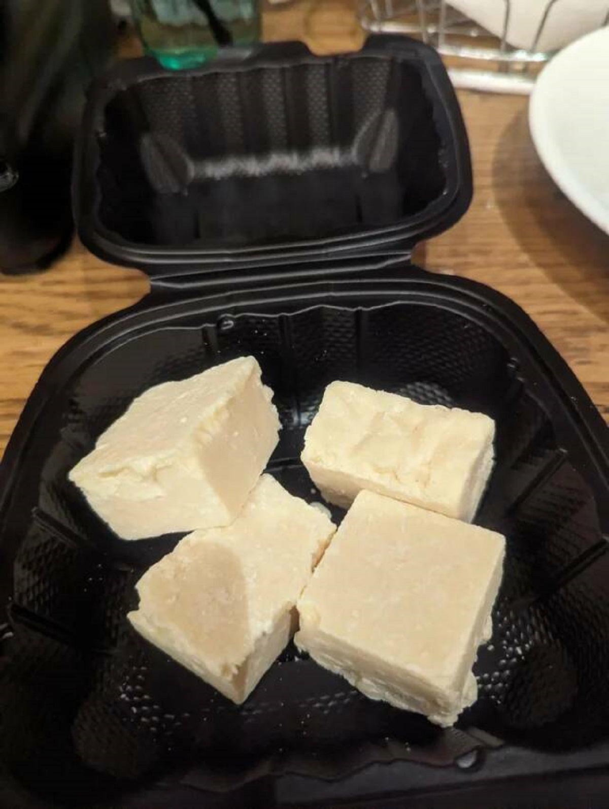 "I never told the server at olive garden to stop so she gave me extra blocks of cheese to go"