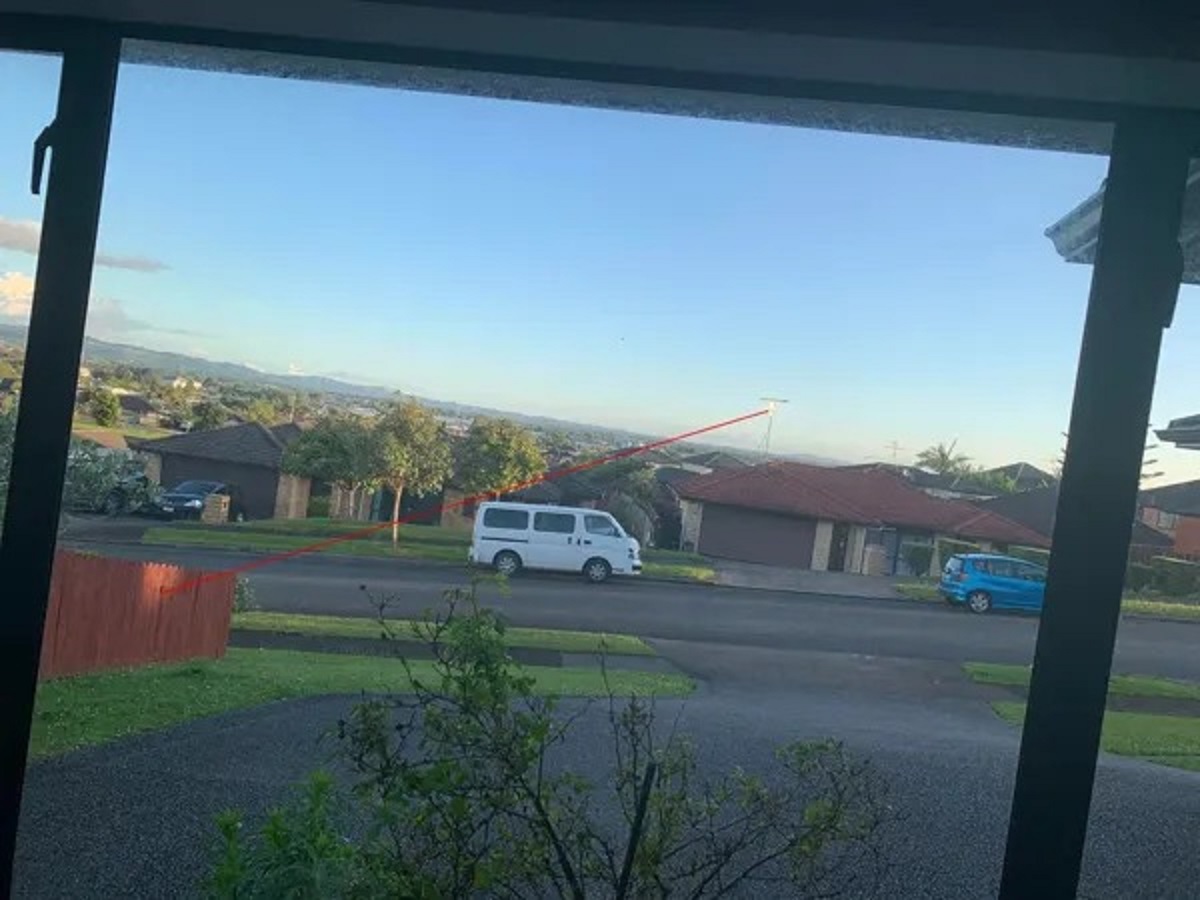 The way the sunlight reflected off our neighbors antenna only lit up the ONE SPOT that triggered our drive way alarms and we had to turn them all off.