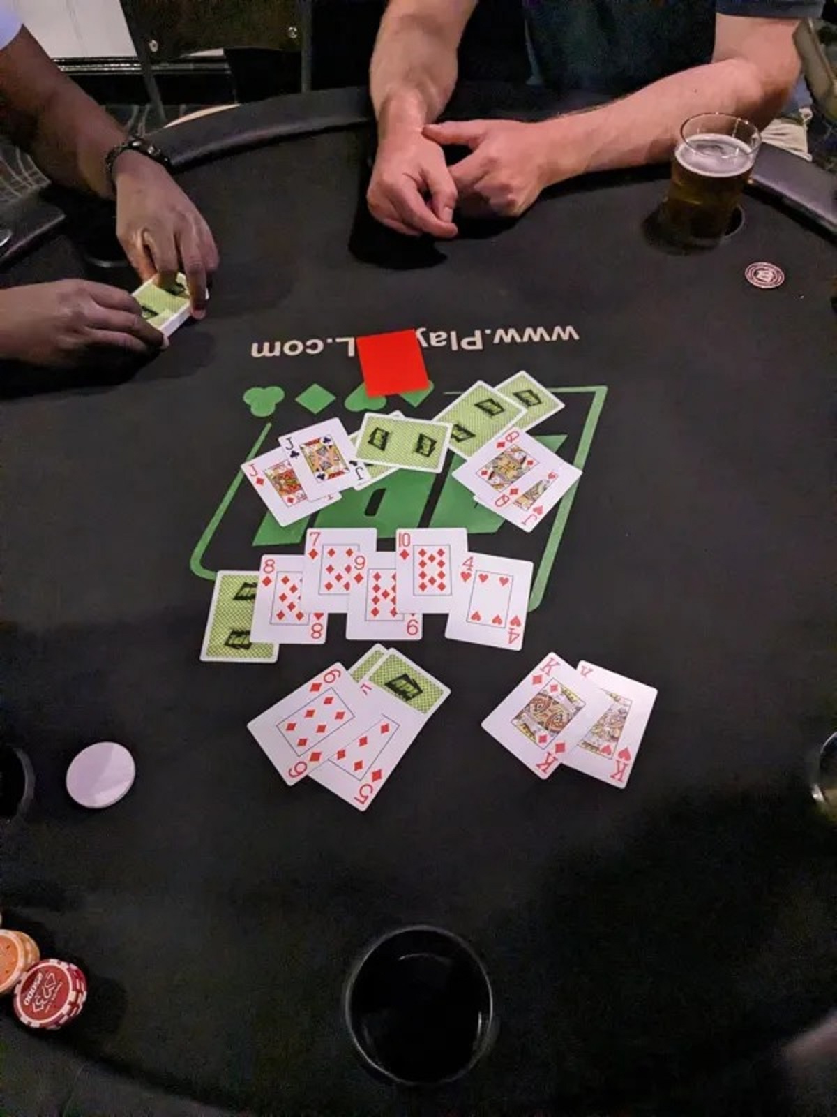 What a crazy hand of Texas hold ’em.