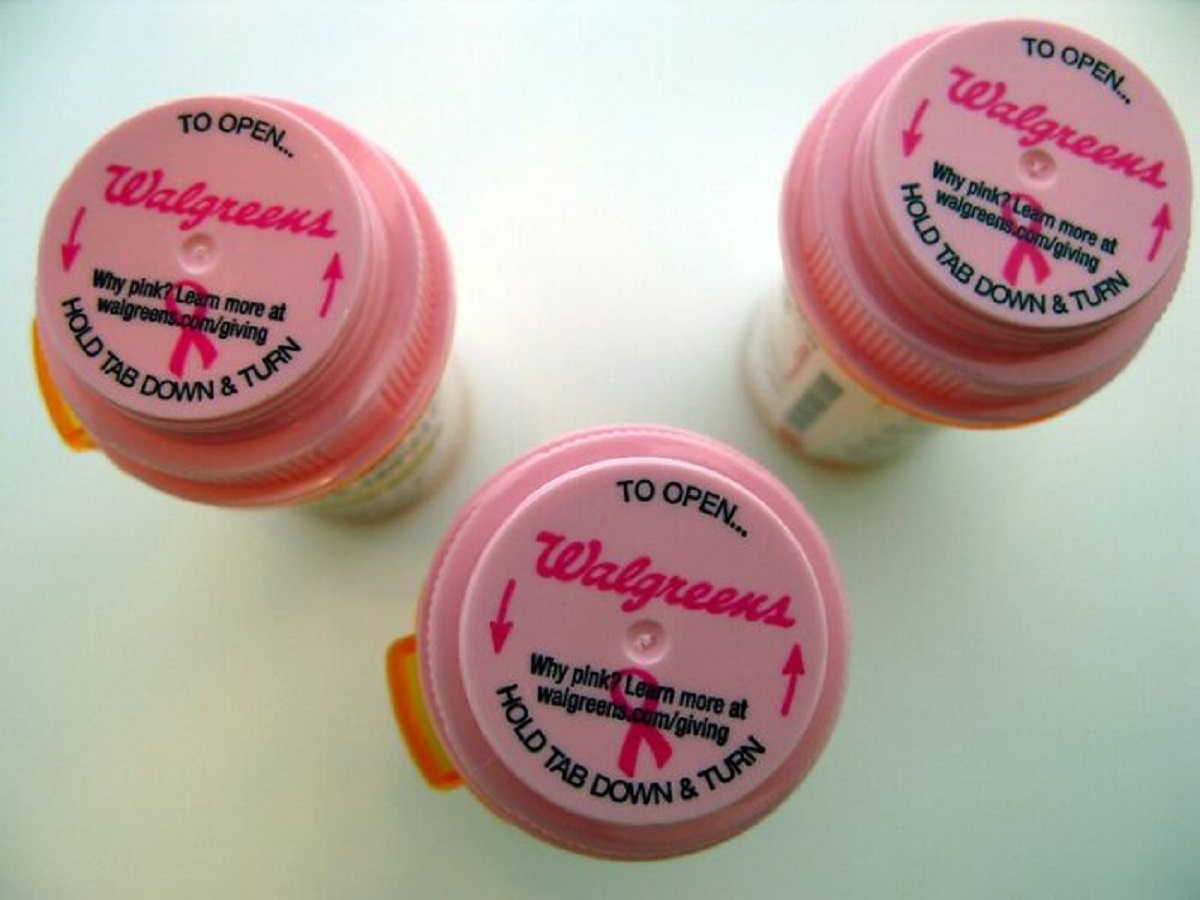 If you find the childsafe function on the cap of a prescription medicine bottle annoying (and you don't have kids you need to protect), a lot of the tops are designed to be used upside down as well, as normal, easy-to-open screw tops.