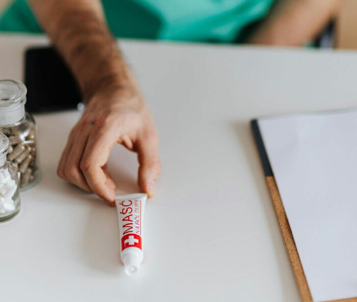 Some tubes of medicine have a pointy thing on the cap that allows you to pierce the tamper resistant packaging.