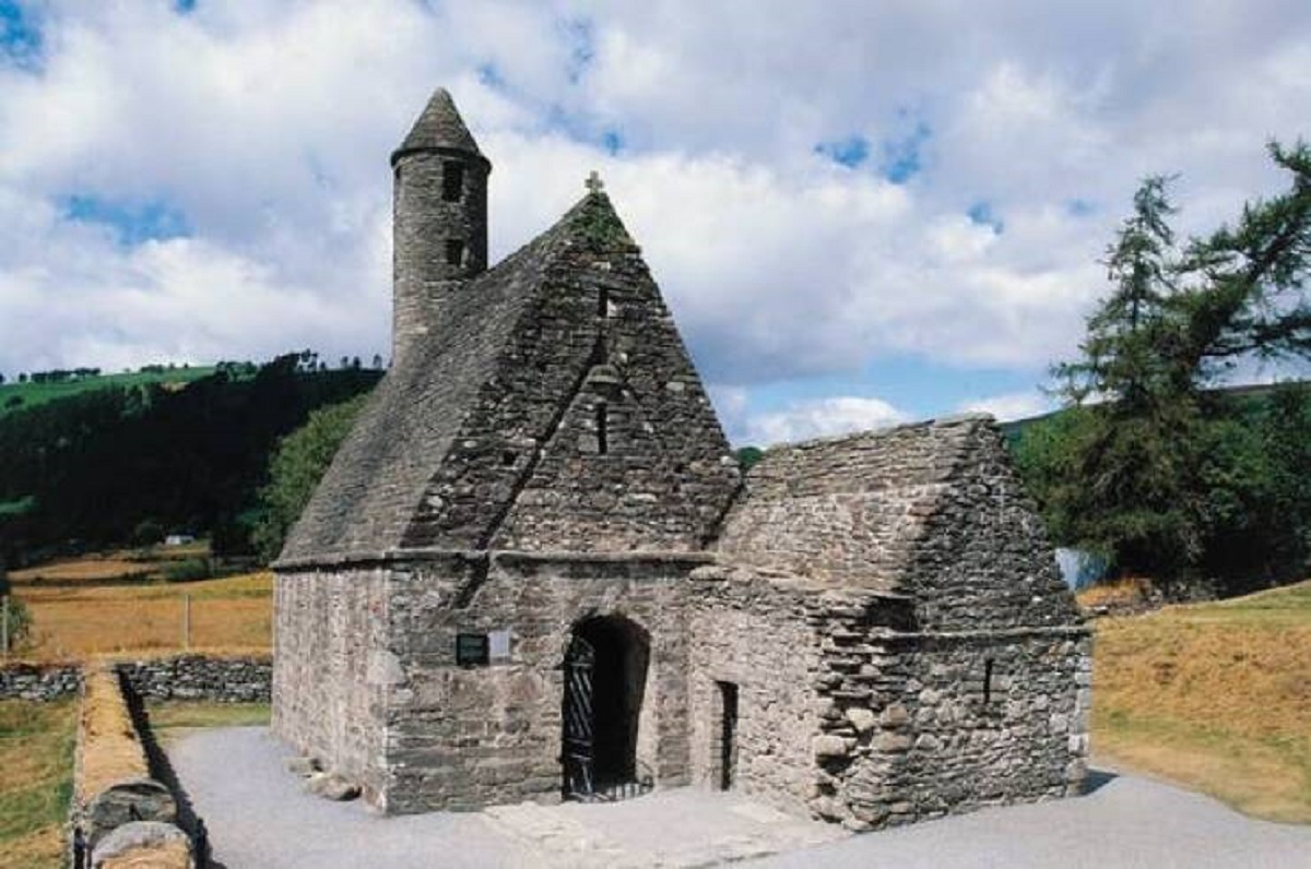 This is St. Kevin's Church — located in Wicklow, Ireland — and was built in the 12th century. It still stands nearly a thousand years later!