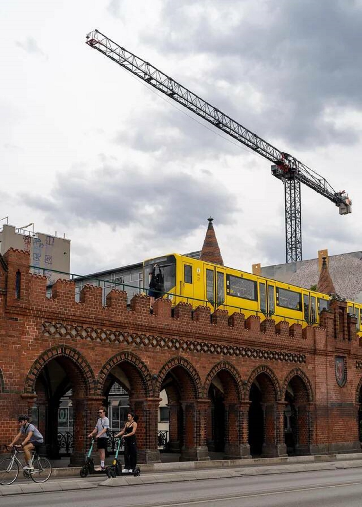 "Spotted a man hanging off a train in a photo I took last year"