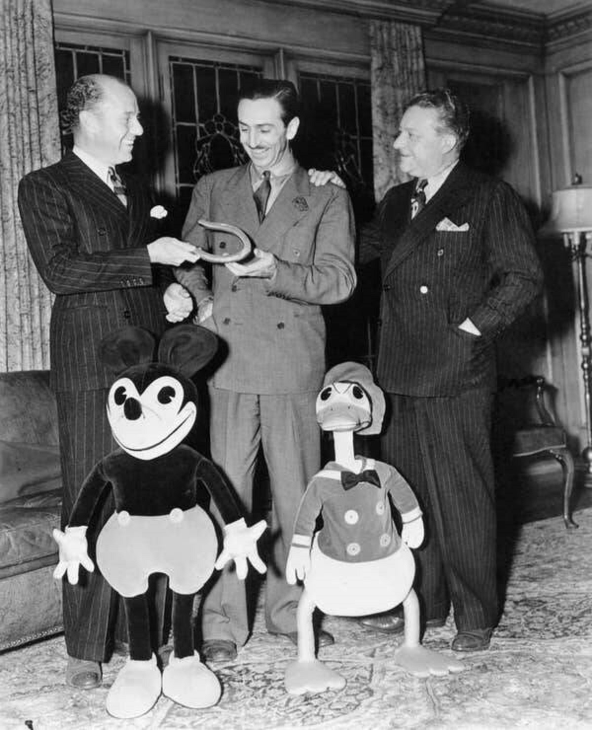 Here's what one of the first physical versions of Mickey Mouse looked like — along with Donald Duck.
