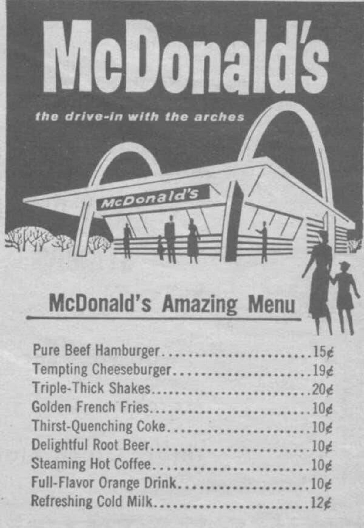 Here's what the original McDonald's menu was.