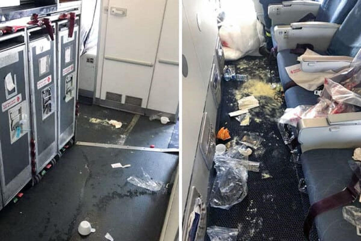 “This Is How The Passengers Who Have Just Arrived From Canada Left The Plane. I Can’t Find Words. This Is One Of The Reasons For The Delay. It Takes A Long Time To Clean This Pigsty”