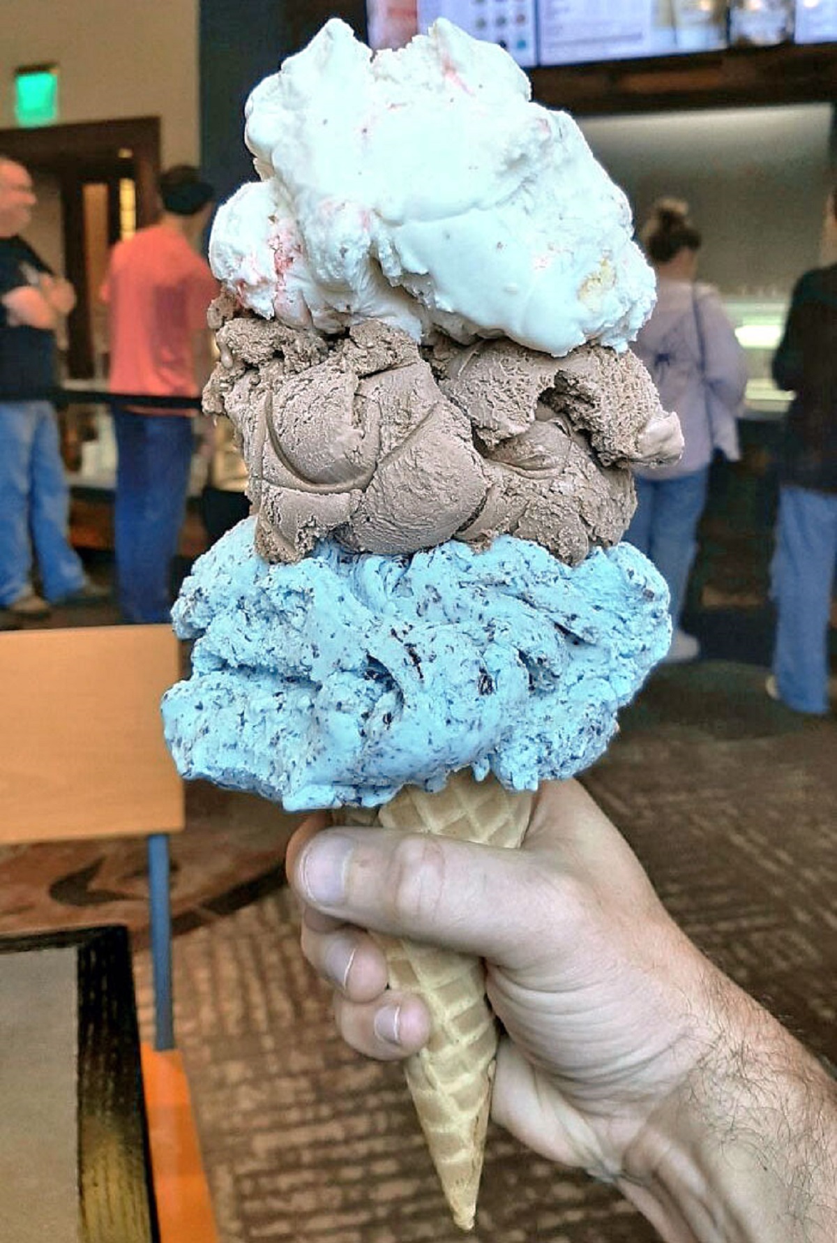 My "Medium" Ice Cream Cone. The Large One Has One More Scoop On It