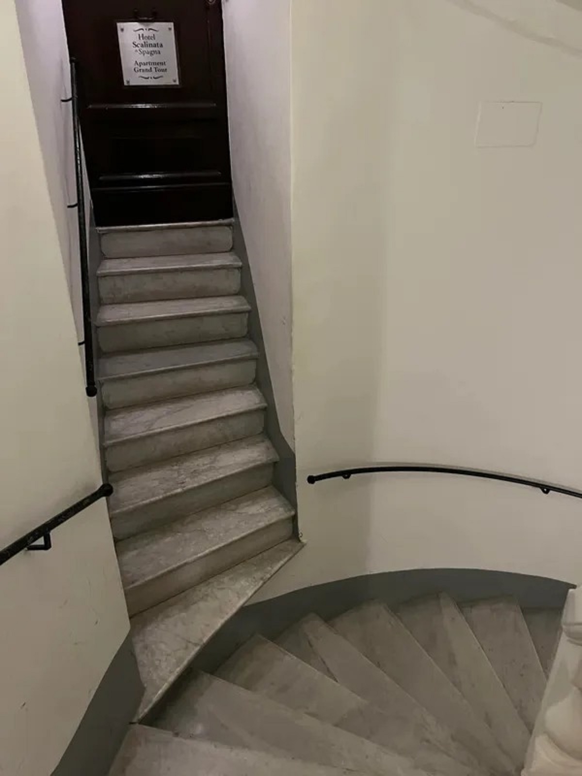 The staircase at my hotel room just drops off.