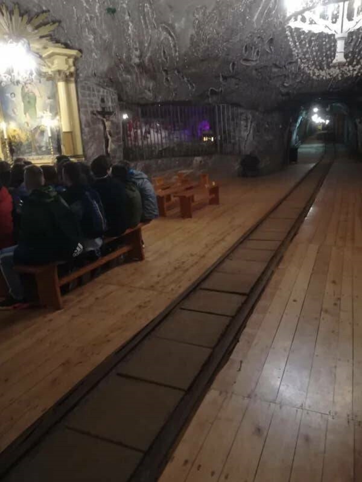 As is this really cool underground church in Poland that literally has a train go through it.