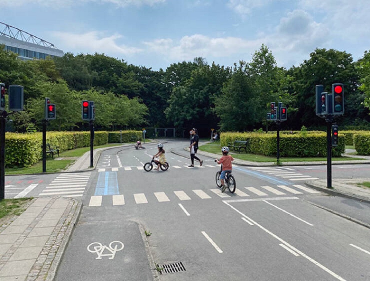 "Miniature Traffic Playground In Copenhagen Where Kids Learn To Bike In Traffic"