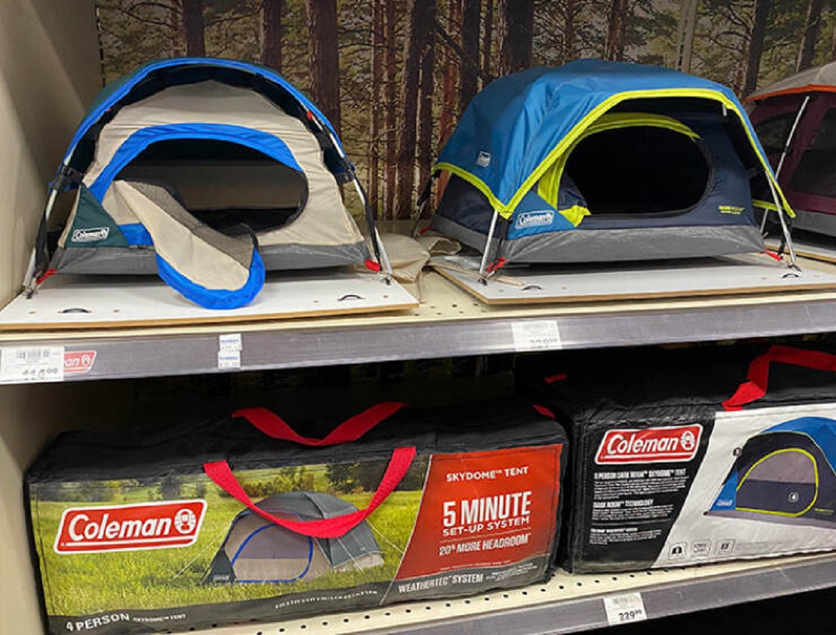 "These Small Tents In A Store, To See What They Would Look Like In Full-Size"