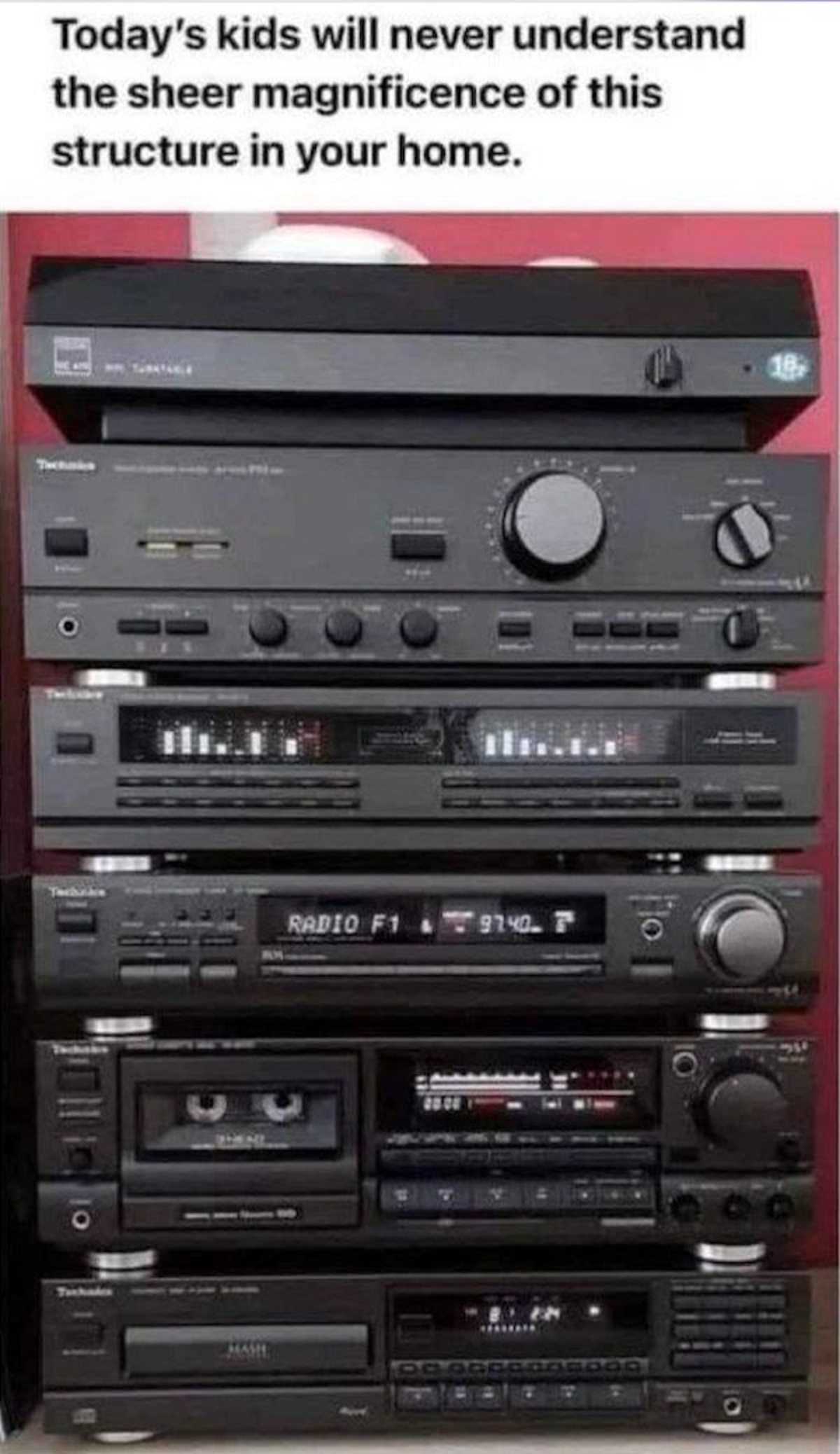 technics component stereo system - Today's kids will never understand the sheer magnificence of this structure in your home. Terbakre Radio F1 97407 Tashaks 18 o 0
