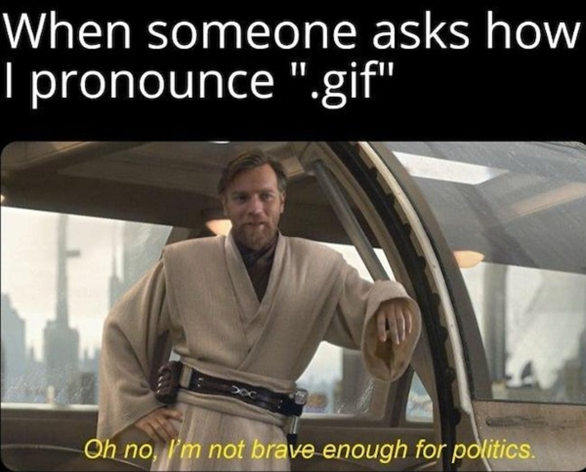 gif pronunciation meme - When someone asks how I pronounce ".gif" Oh no, I'm not brave enough for politics.