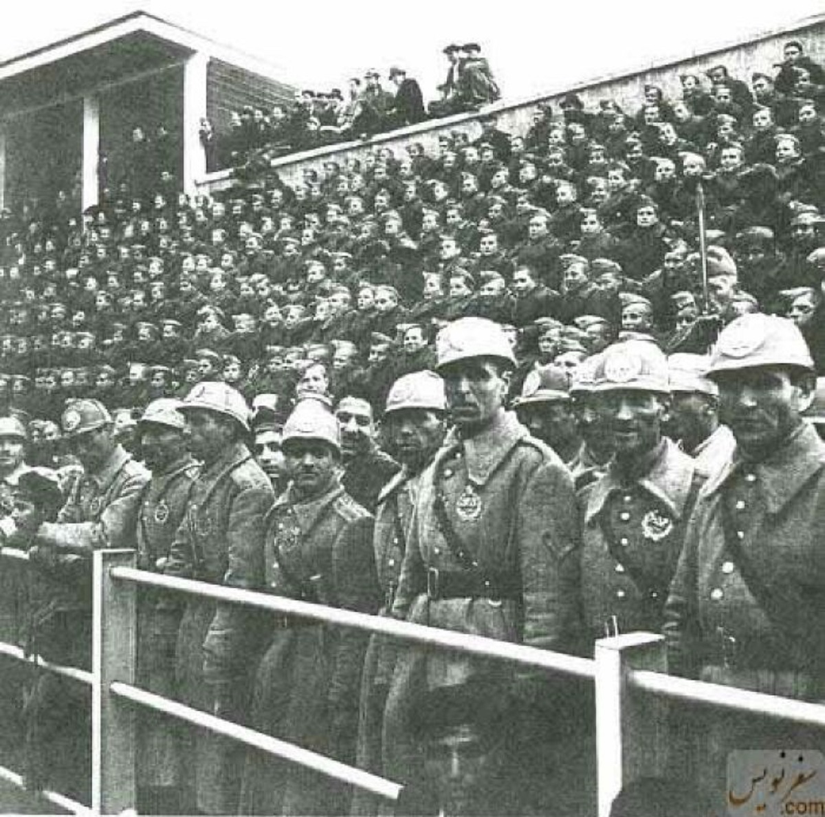 Iran-Poland football match 1943 in Tehran - Iran
Polish spectator platform