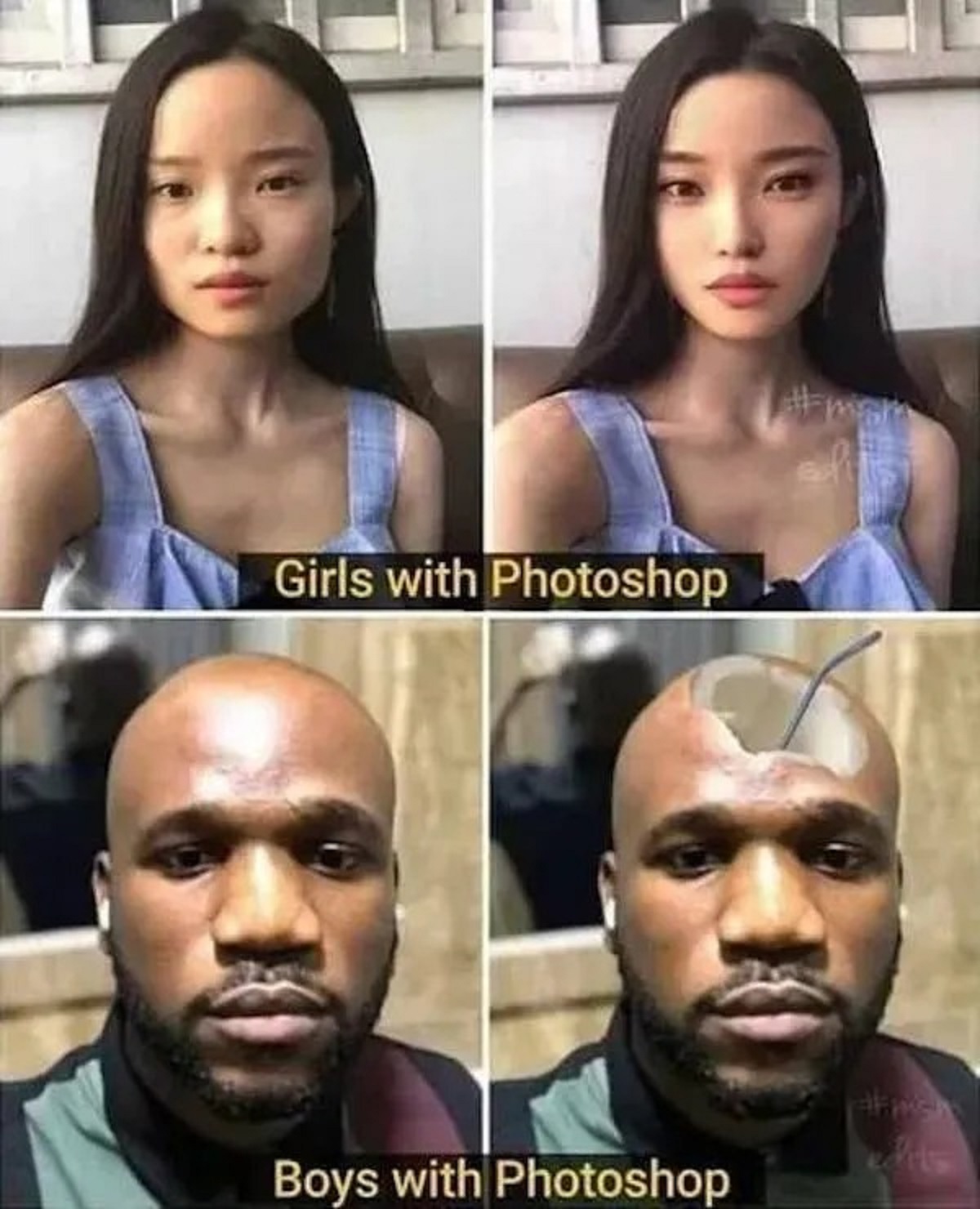 girls photoshop vs boys photoshop - Girls with Photoshop echts Boys with Photoshop