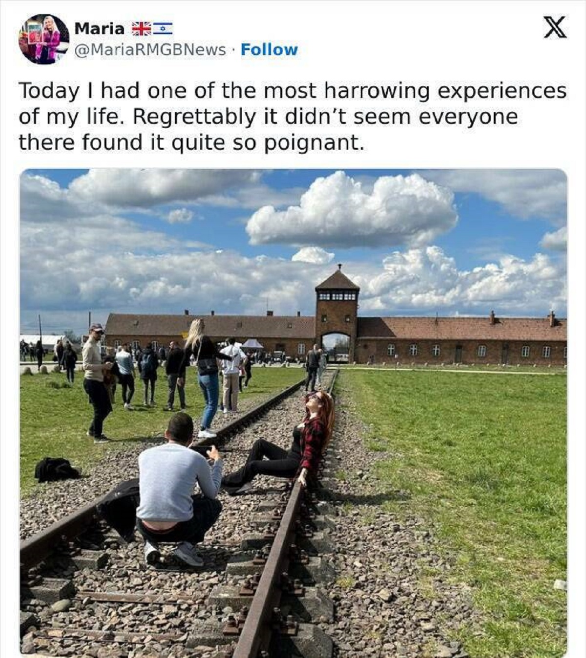 auschwitz tourists - Maria X Today I had one of the most harrowing experiences of my life. Regrettably it didn't seem everyone there found it quite so poignant.