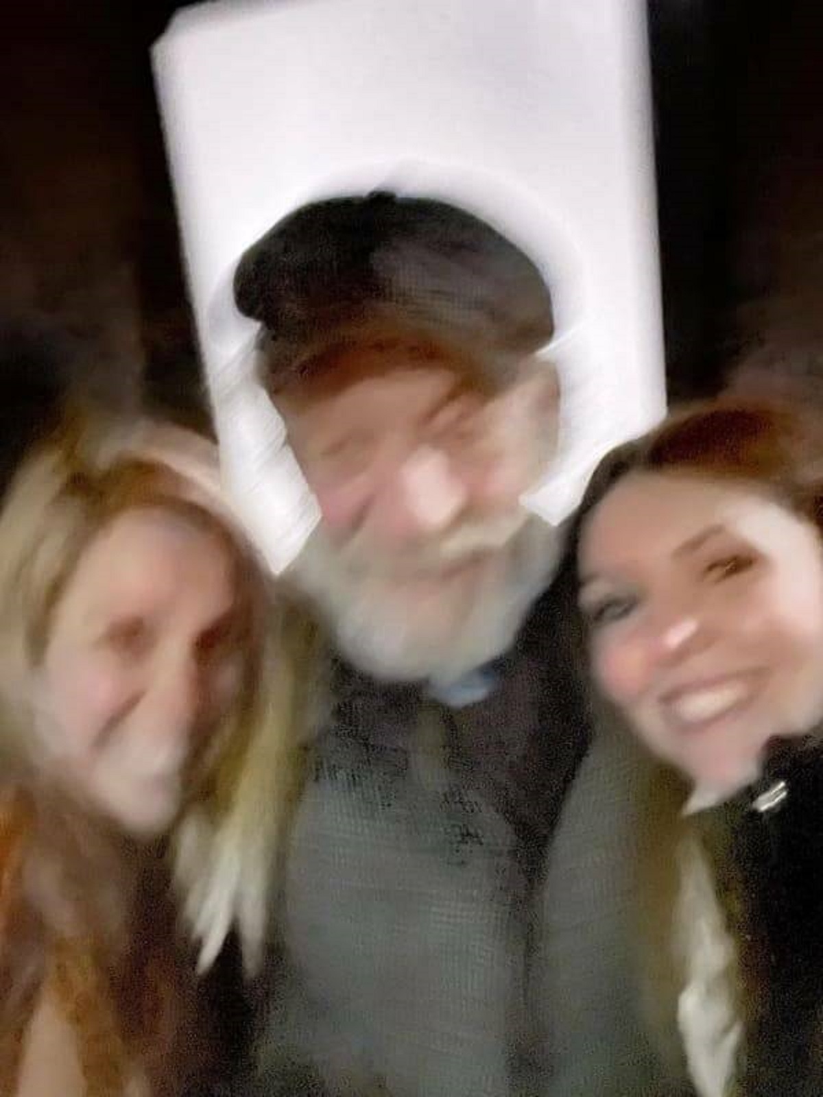 “Met Ian McKellen last night. Forgot to turn the flash on for the photo”