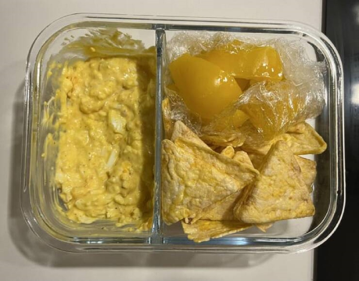 "My packed lunch for tomorrow is unintentionally all yellow"