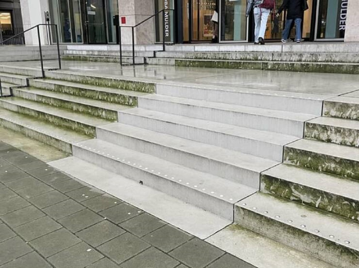 "They only cleaned one part of the stairs at my college"