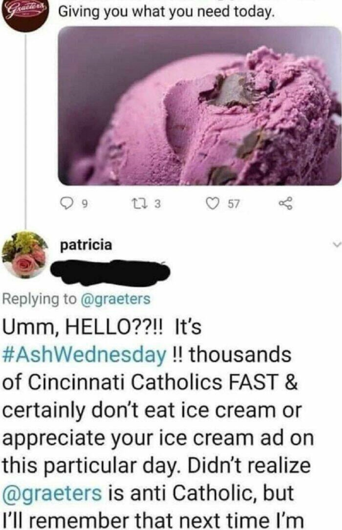 want to settle down meme - GGiving you what you need today. 9 27 3 57 patricia Umm, Hello??!! It's !! thousands of Cincinnati Catholics Fast & certainly don't eat ice cream or appreciate your ice cream ad on this particular day. Didn't realize is anti Cat