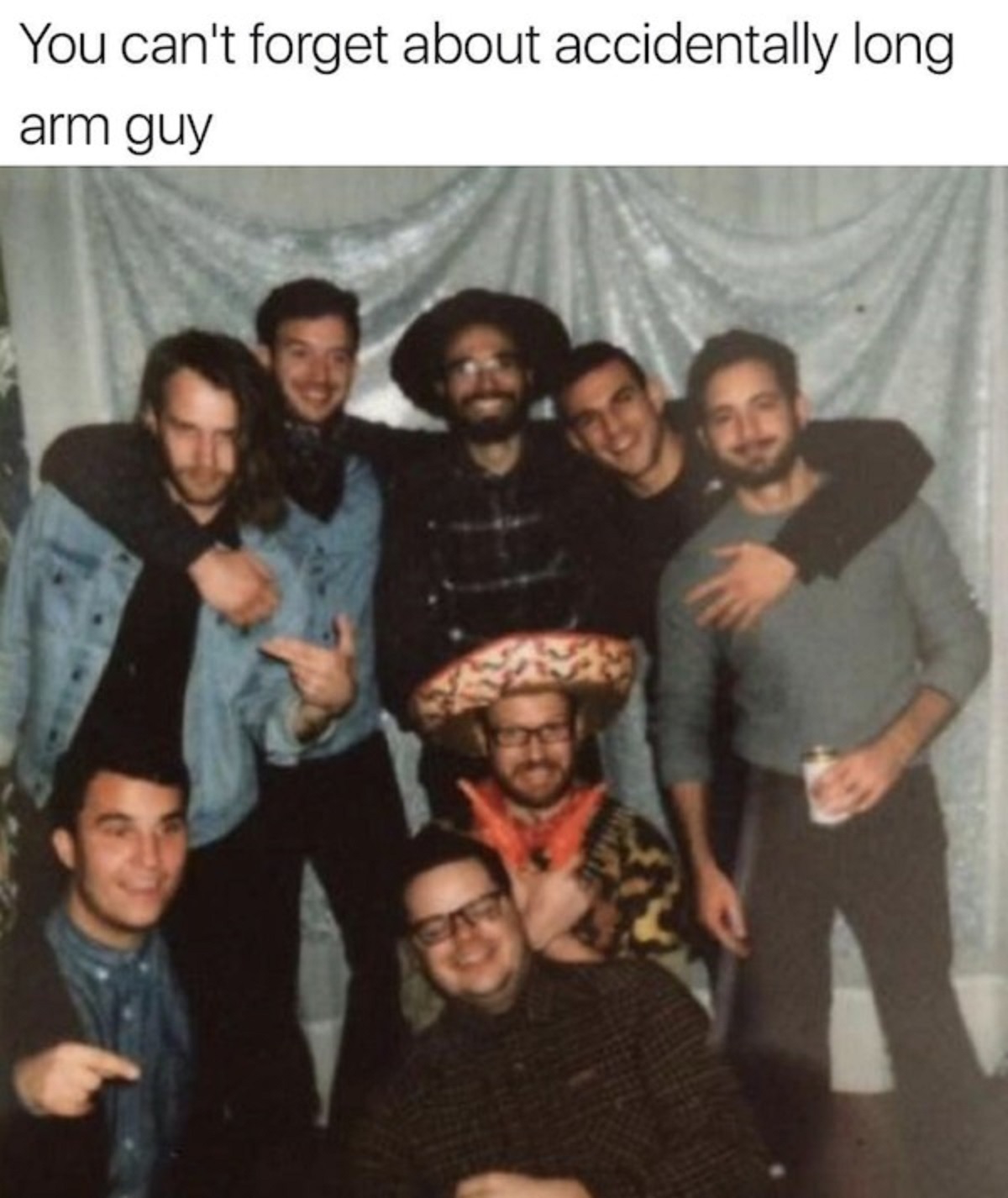 long are this guy's arms meme - You can't forget about accidentally long arm guy