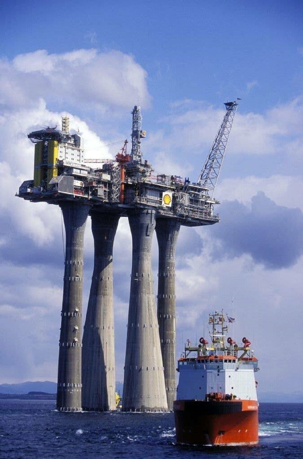 This is one of the world's largest offshore gas platforms, the Troll A platform, located in Norway: