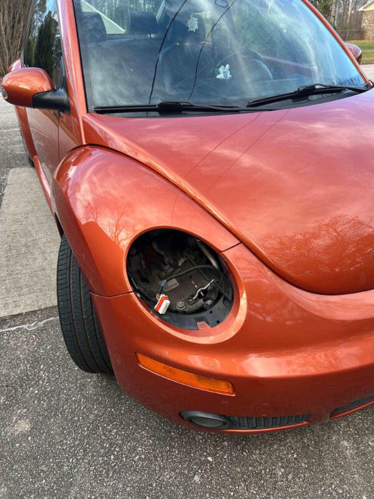 “My whole headlight assembly just straight up disappeared and I have no idea how it could have happened.”