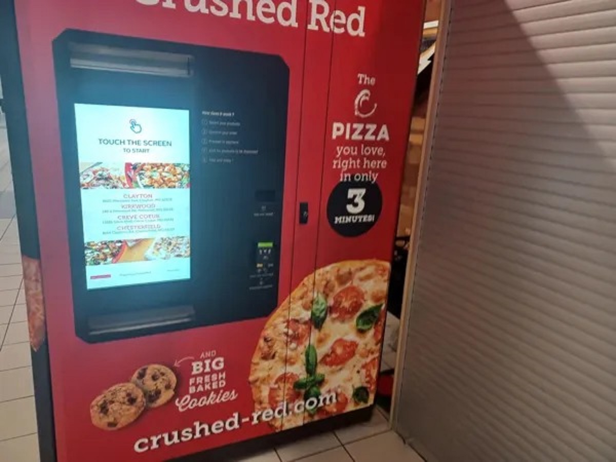 My airport just got a pizza vending machine.