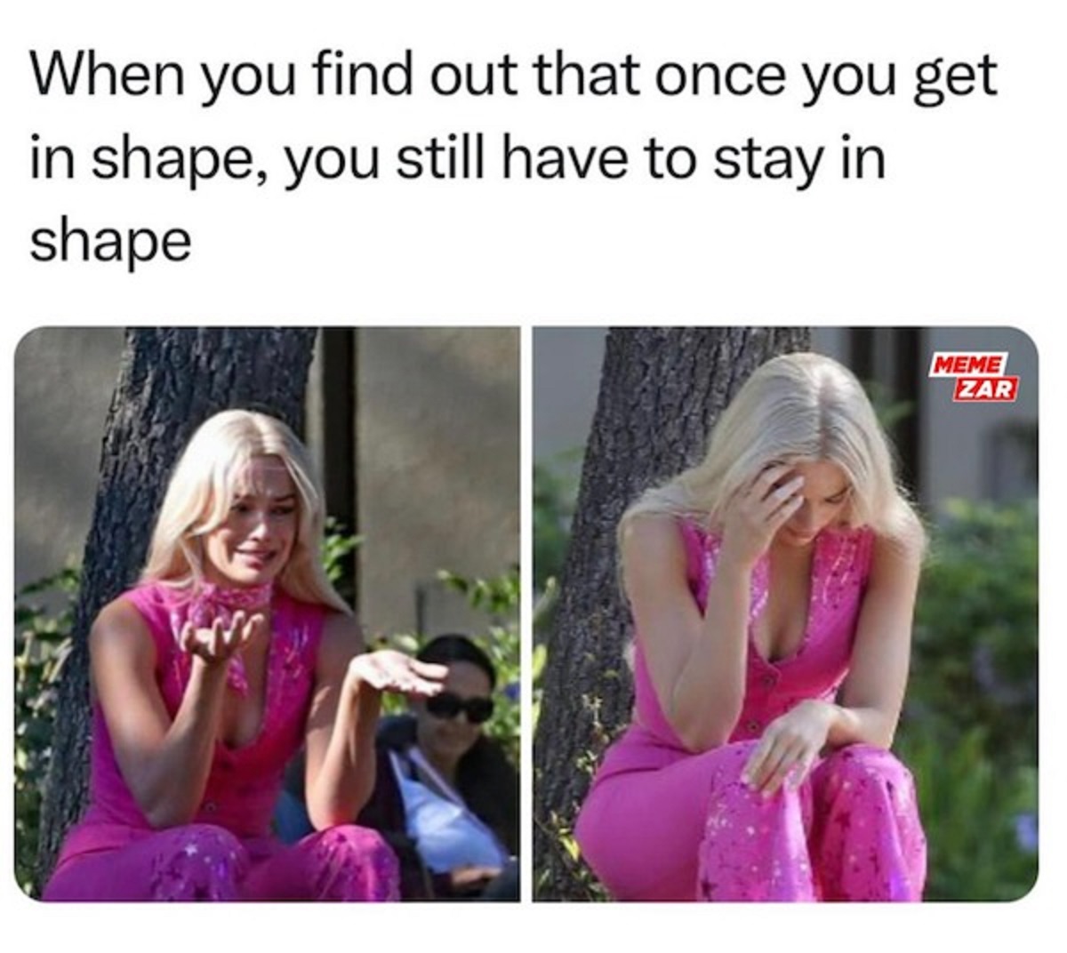 i m trying to save money but i m just a girl - When you find out that once you get in shape, you still have to stay in shape Meme Zar