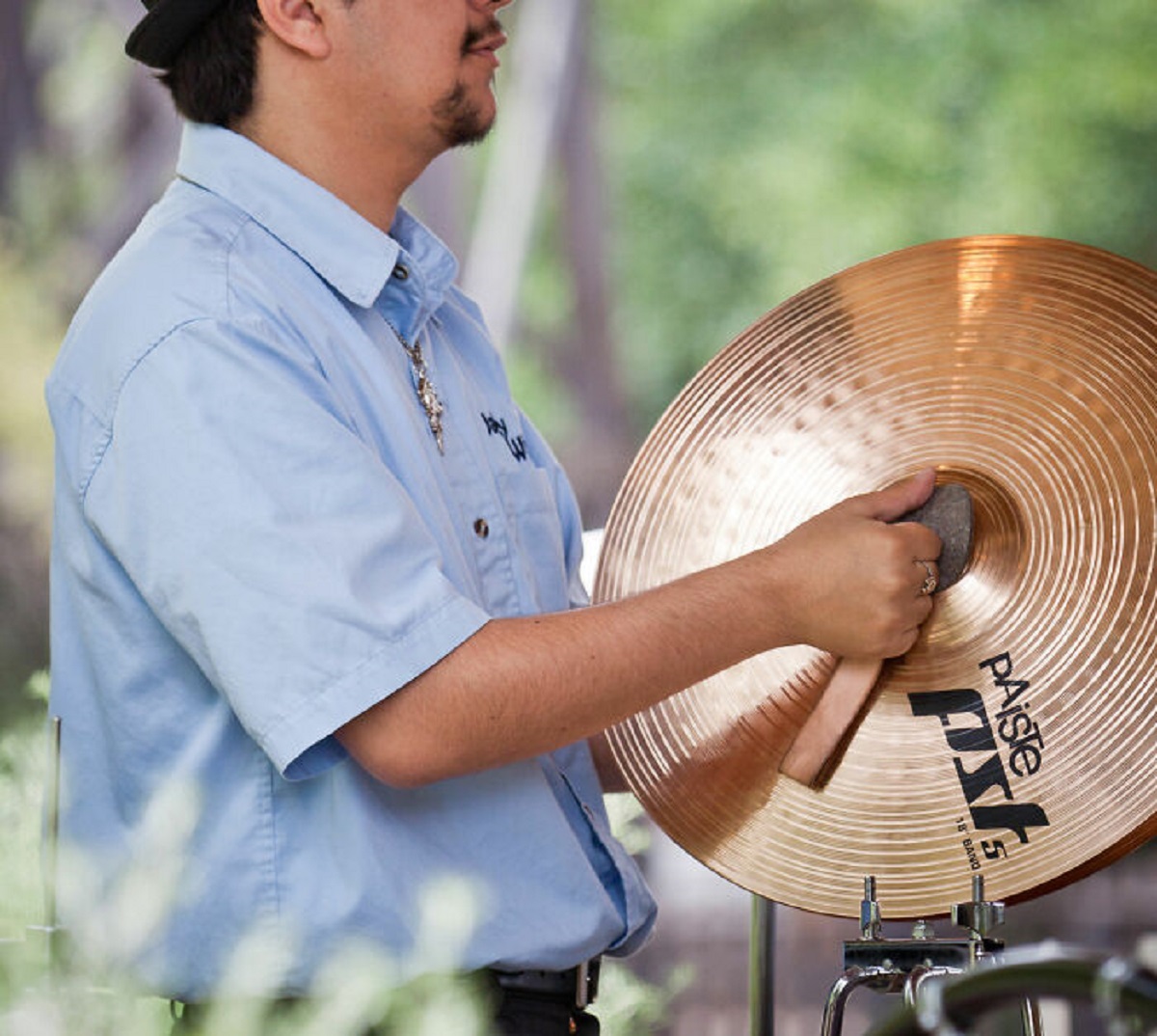 I learned before my ASAF basic training to say that I played an instrument whenever they ask the group on the first day. I raised my hand and lied, "the cymbals."

So most days I got to angrily smash cymbals together in the air conditioned band trailer, instead of marching/drill practice in the San Antonio summertime sun.