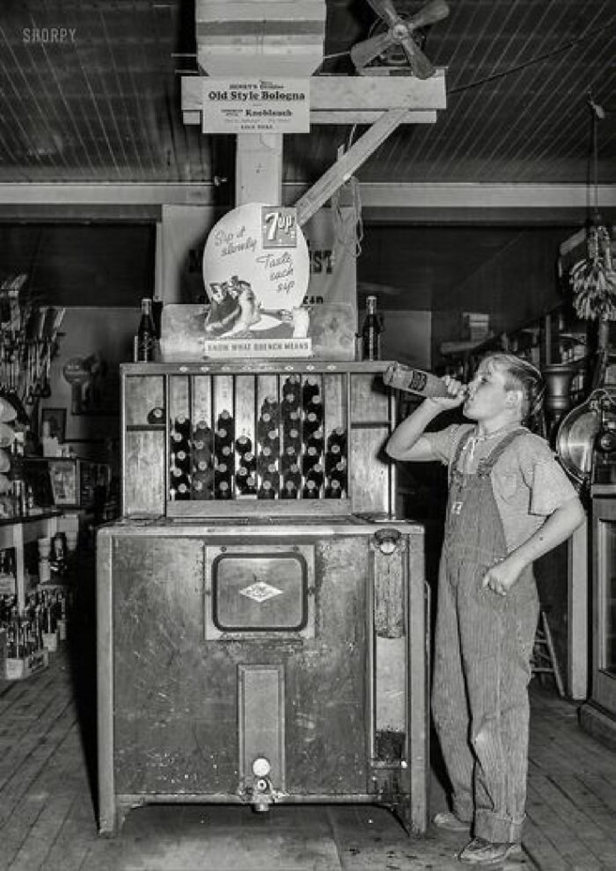 Farm Boy At Pop Stand, General Store In Lamoille, Iowa, Arthur Rothstein, 1939