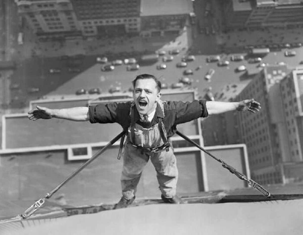 Empire State Building Window Washer, 1936