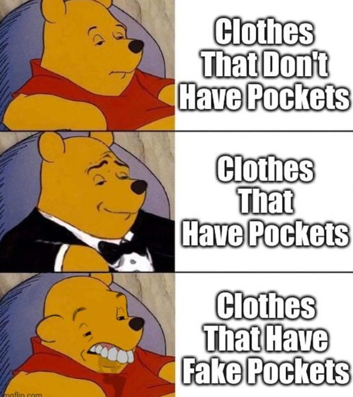 cartoon - maflin.com Clothes That Don't Have Pockets Clothes That Have Pockets Clothes That Have Fake Pockets