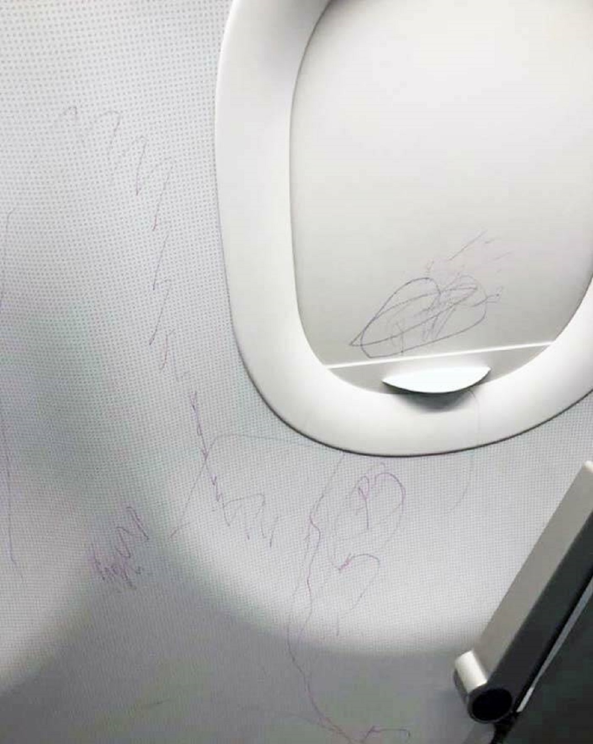 "Parents That Let Their Kids Deface A 3-Month-Old Plane"