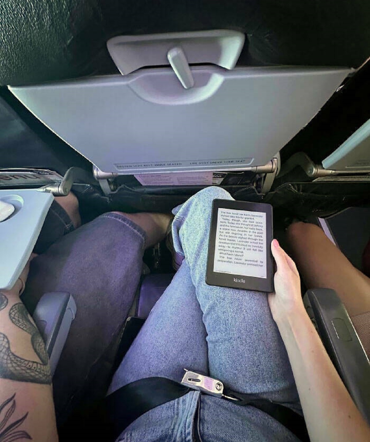 "The Woman Next To Me Stretched Out Her Leg Into My Leg Space On The Plane"