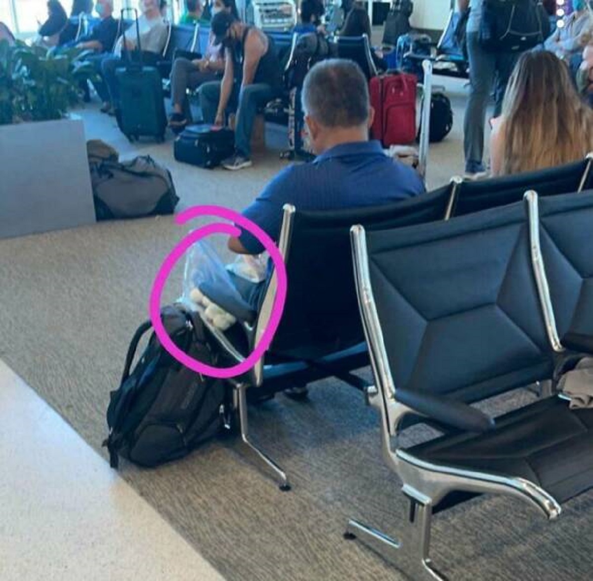 "Man Snacking On A Bag Of Smelly Hard-Boiled Eggs While I Was Waiting For My Flight"