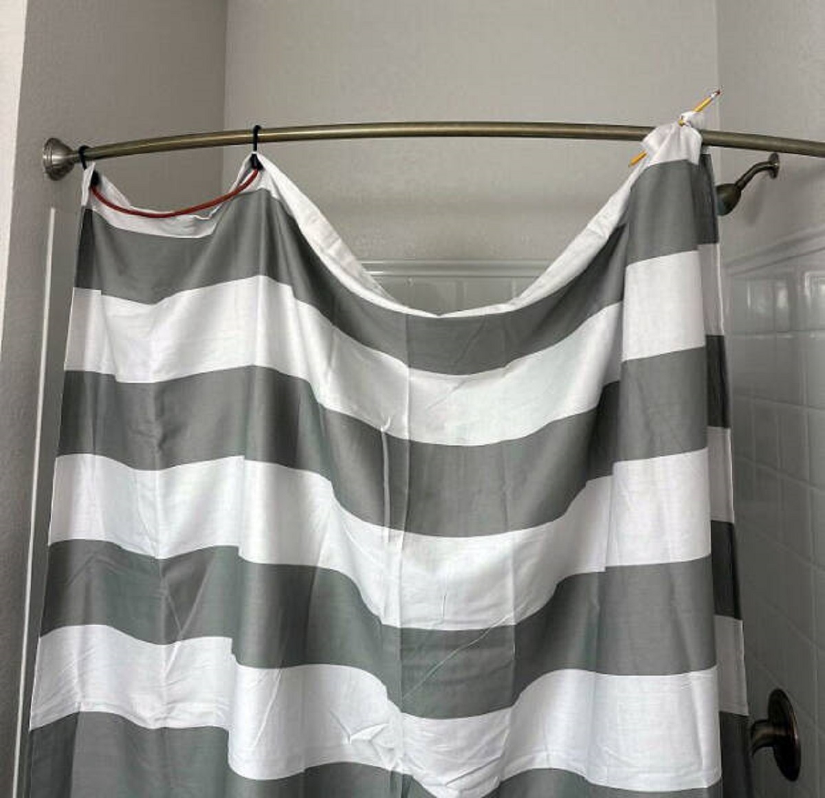 "My Boyfriend Forgot To Buy Shower Curtain Rings"